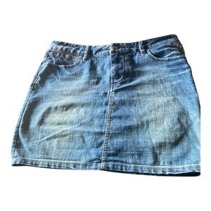Twik Blue Denim Mini Skirt